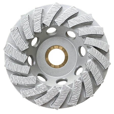Ox Tools Ultimate Spiral Cup Wheel, Diameter: 4" / 100mm, 18 Segments, Bore: 7/8"- 5/8" / 22mm - 15mm OX-UPSC18-4